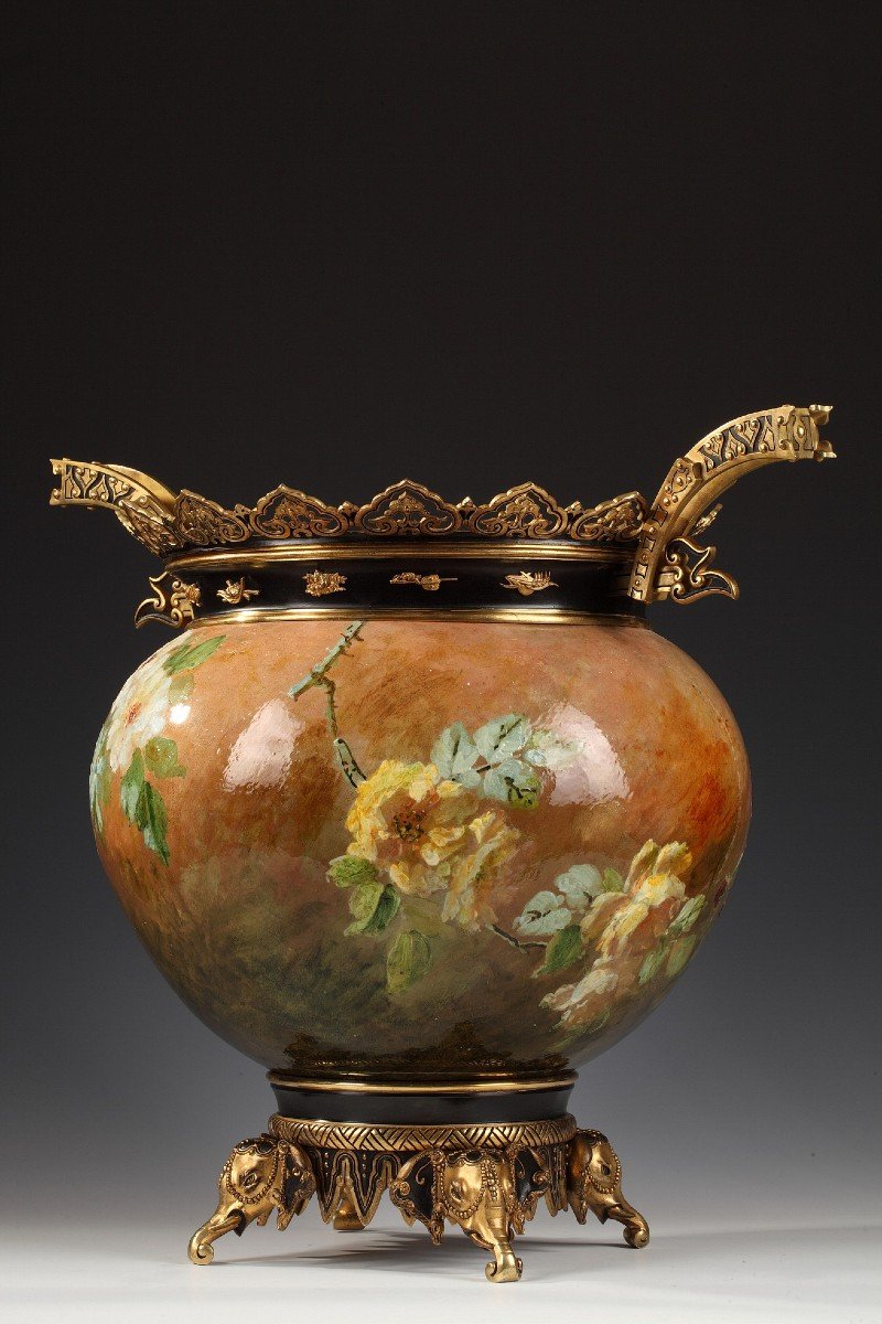 Important Planter Attr. To F. Barbedienne, France, Circa 1880-photo-3