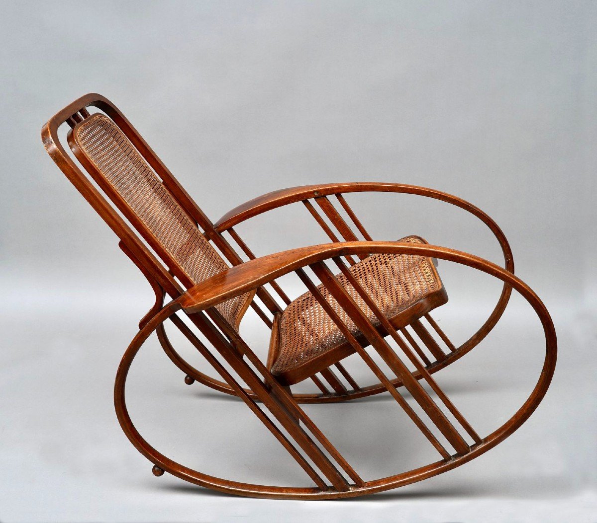 "egg" Rocking Chair, Societa Anonima Antonio Volpe, Italy, Circa 1922-photo-4