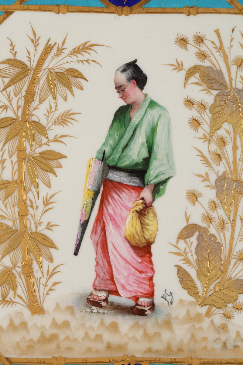 Paire de Plats Japonisants, France, Circa 1875-photo-2