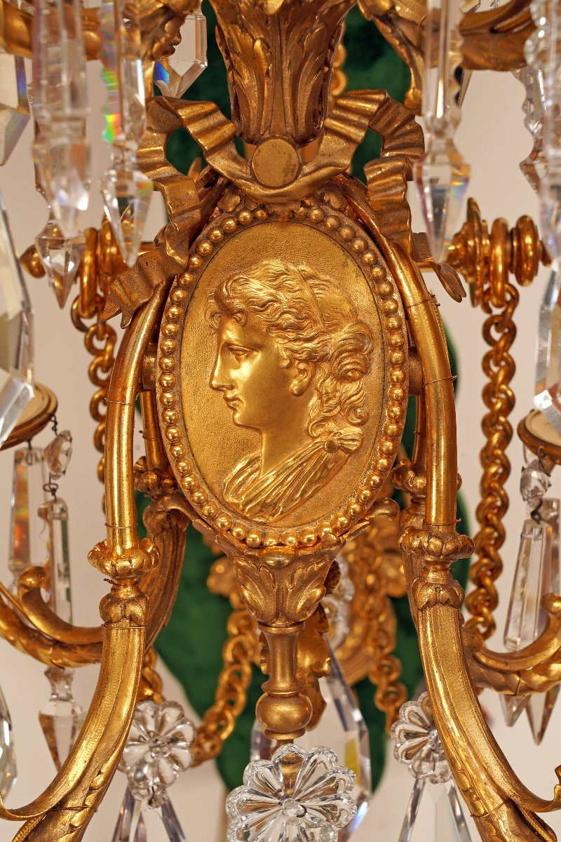 V. Paillard & Baccarat, Paire d'Appliques aux Médaillons, France, Circa 1870-photo-3