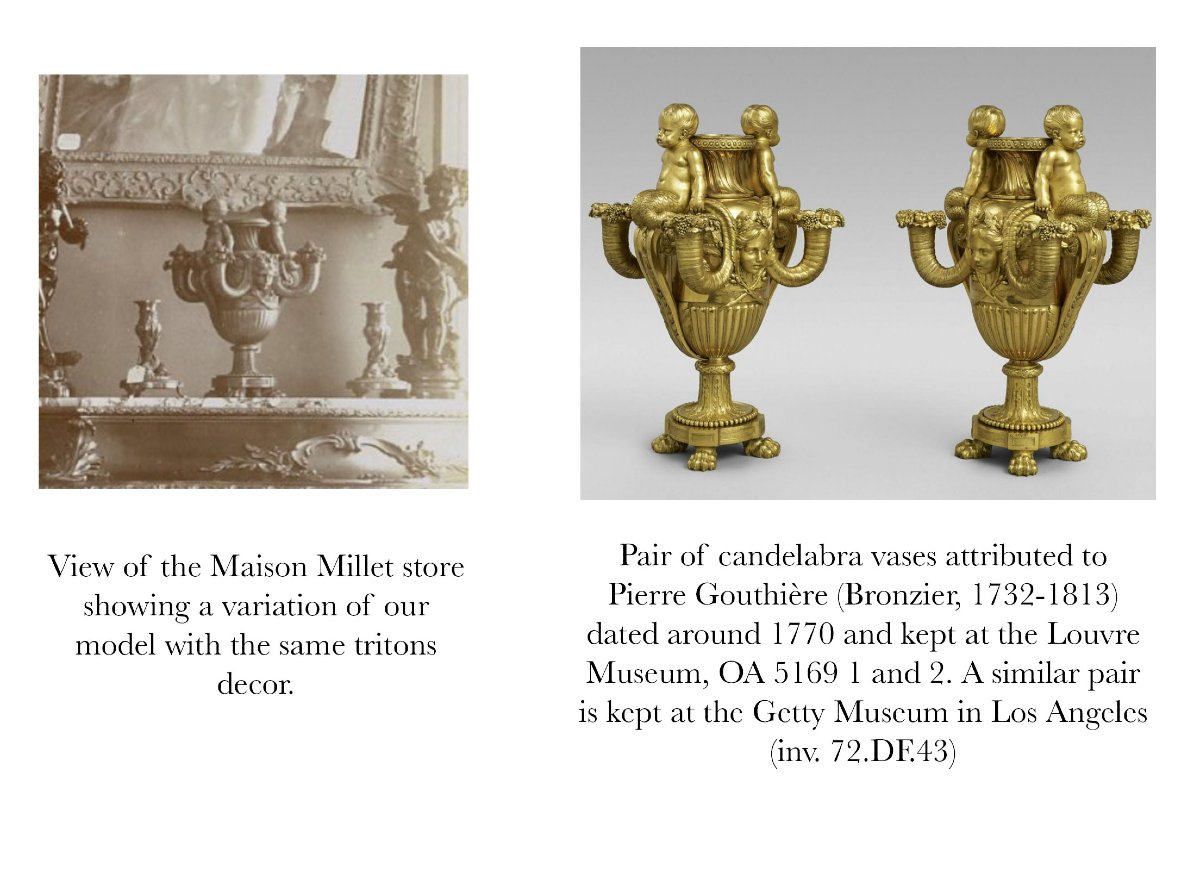 Maison Millet, Pair Of "tritons" Candelabras, France, Circa 1870-photo-1
