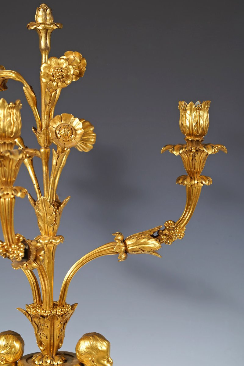 Maison Millet, Pair Of "tritons" Candelabras, France, Circa 1870-photo-4