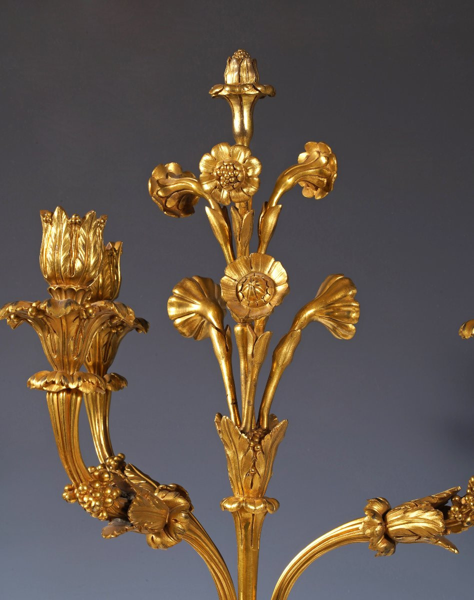 Maison Millet, Pair Of "tritons" Candelabras, France, Circa 1870-photo-5