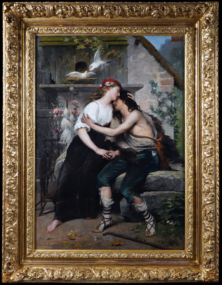 Lionel Royer, Huile sur toile "L’Amour contrarié", daté 1882 (?)