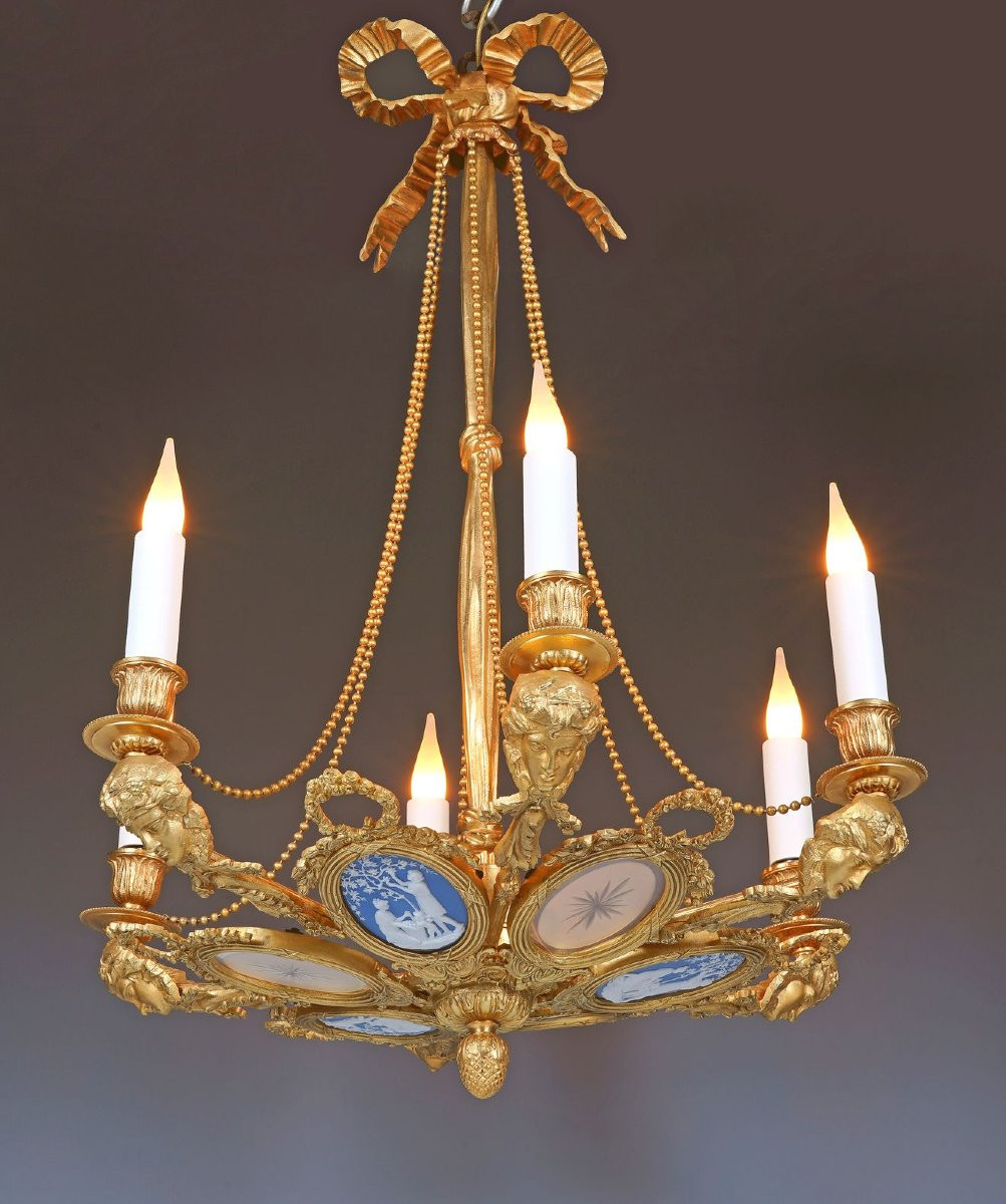 Gagneau, Lustre aux Médaillons, France, Circa 1890-photo-4