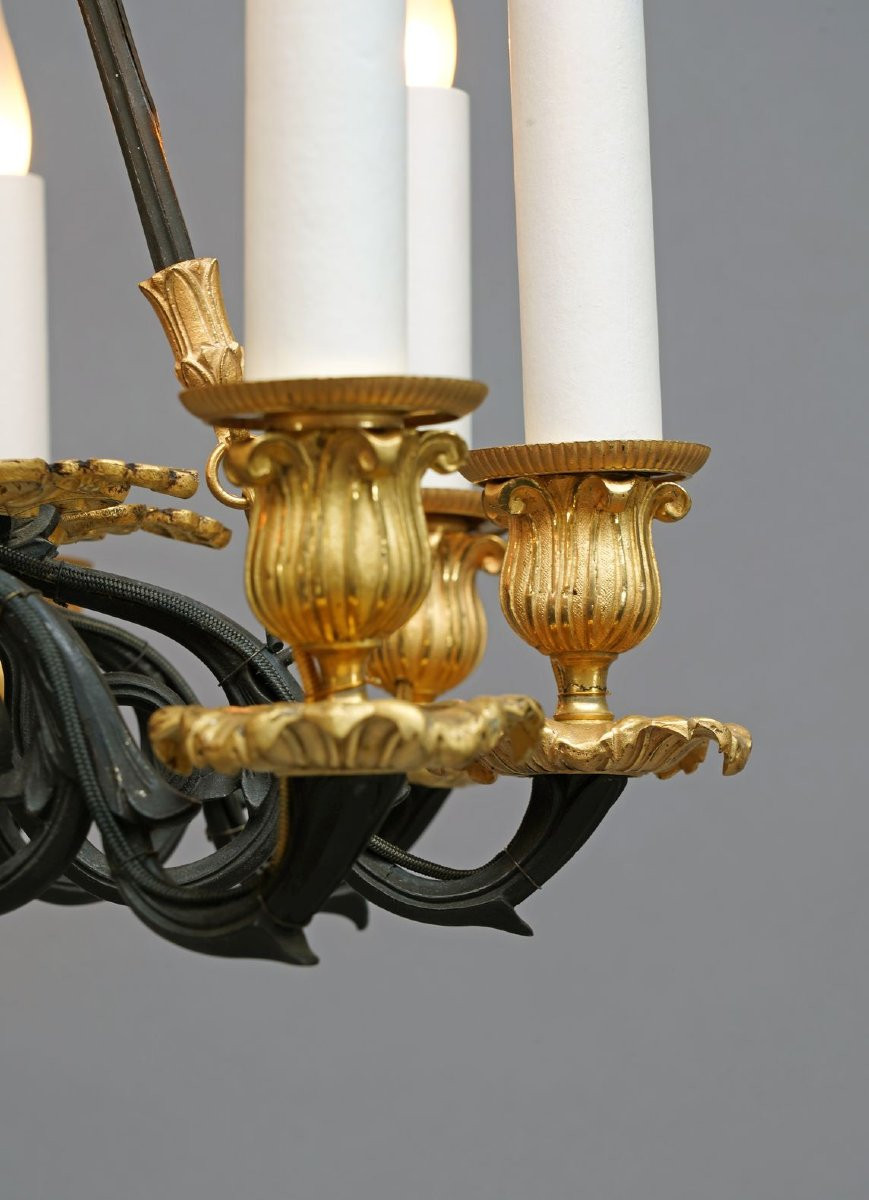 Lustre d'époque Louis-Philippe, France, circa 1840-photo-3