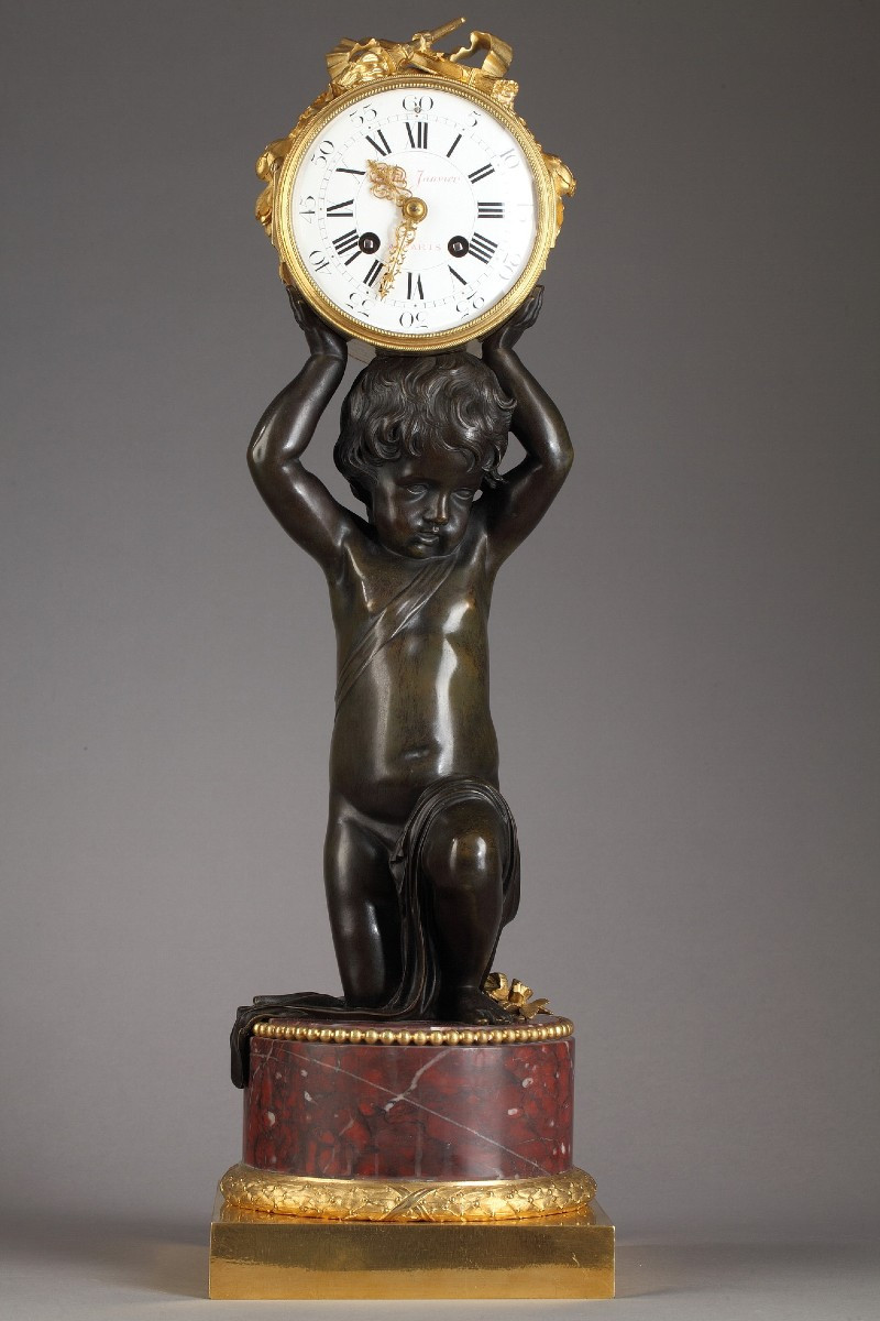 E. Hazart, Charming Clock, France, Circa 1880