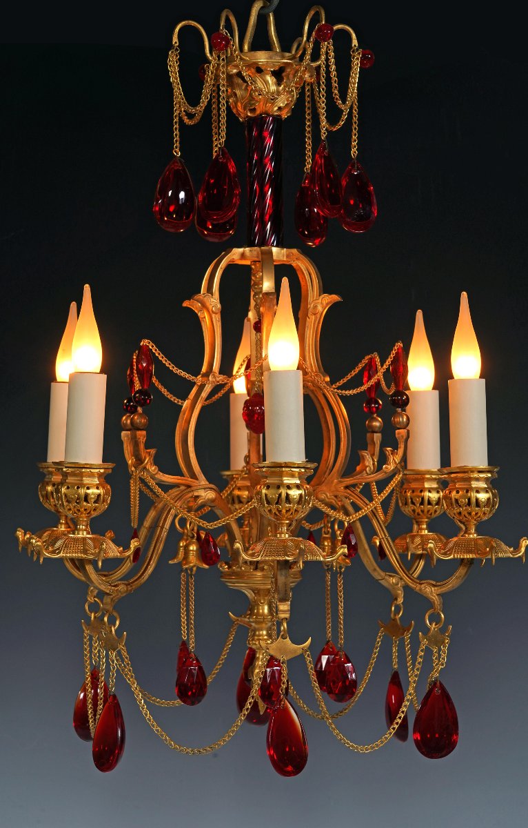 H. Vian, Lustre Orientaliste, France, circa 1890-photo-3