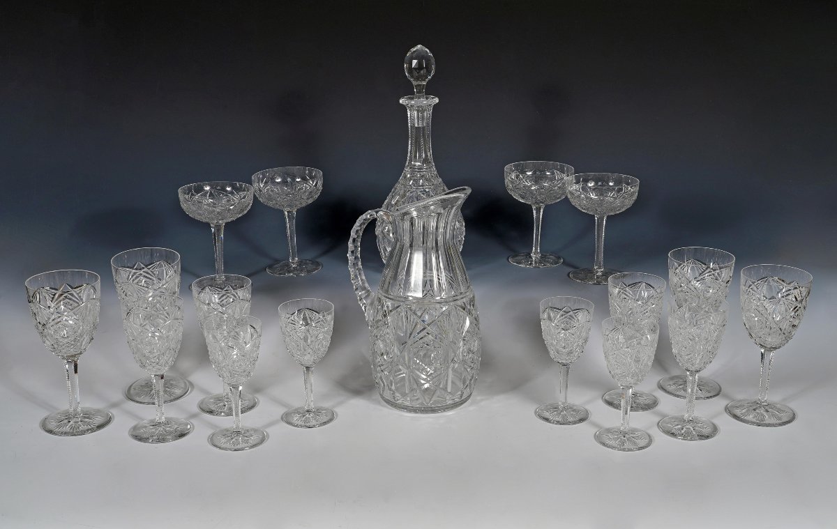 Baccarat, "lagny" Glass Service, France, Circa 1930-photo-2
