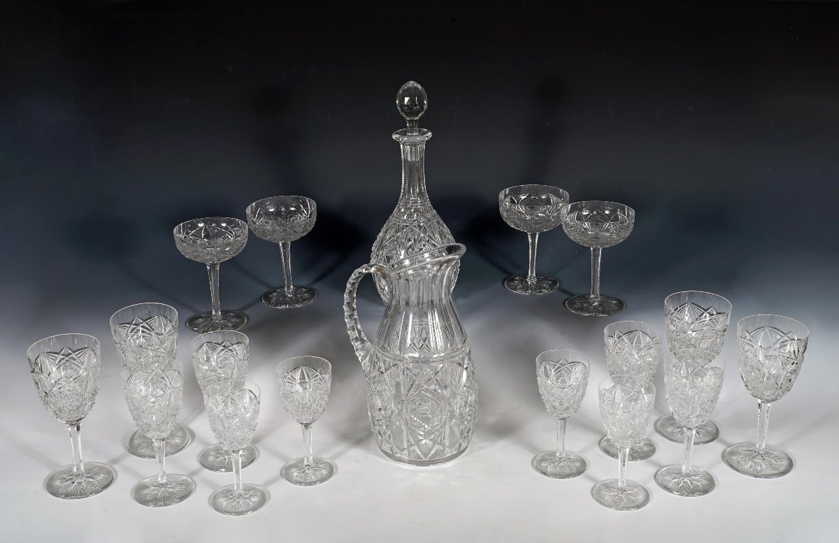 Baccarat, "lagny" Glass Service, France, Circa 1930-photo-3