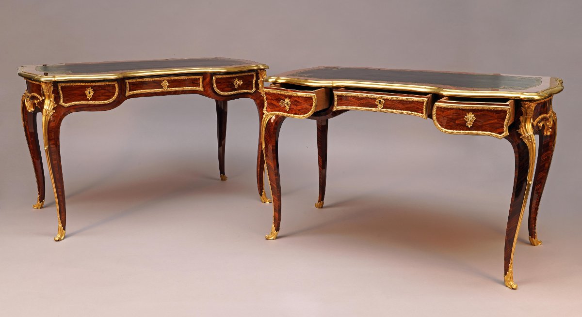 H.-l. Wassmus, Pair Of Desks, France, Circa 1860-photo-3