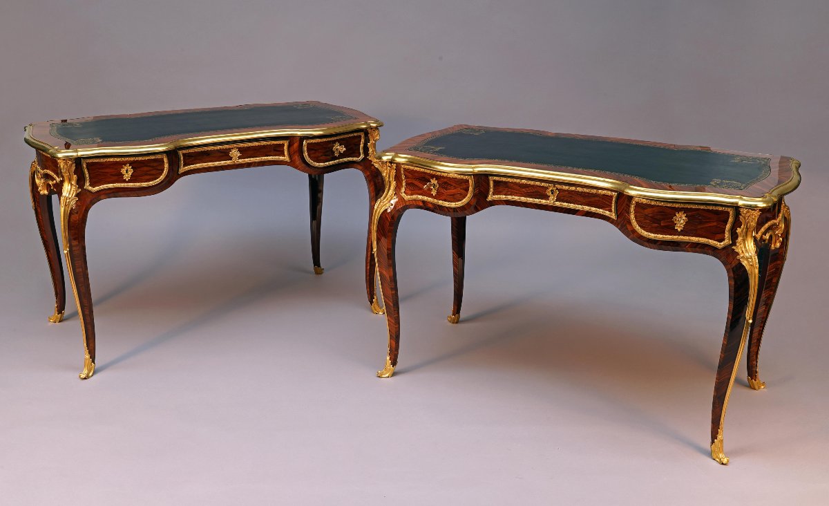 H.-l. Wassmus, Pair Of Desks, France, Circa 1860-photo-4