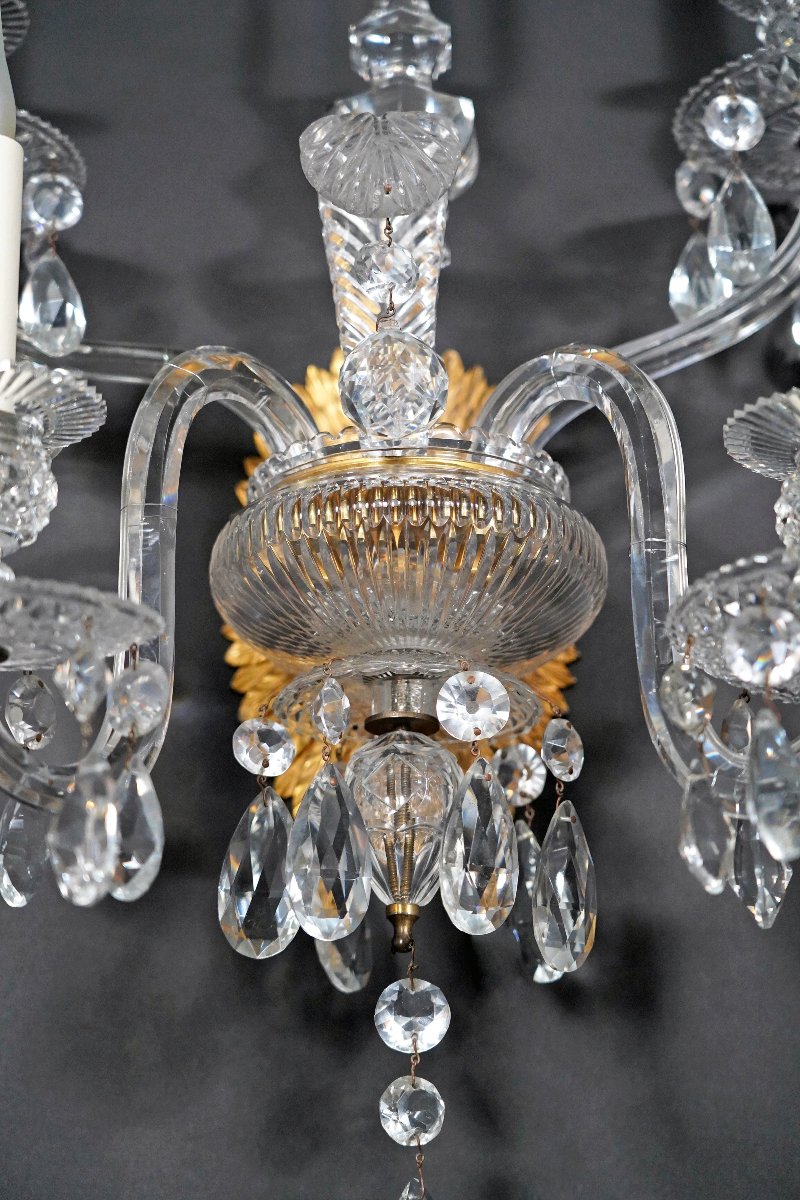 Baccarat, Set Of Four Crystal Wall-lights, France, Circa 1950-photo-5