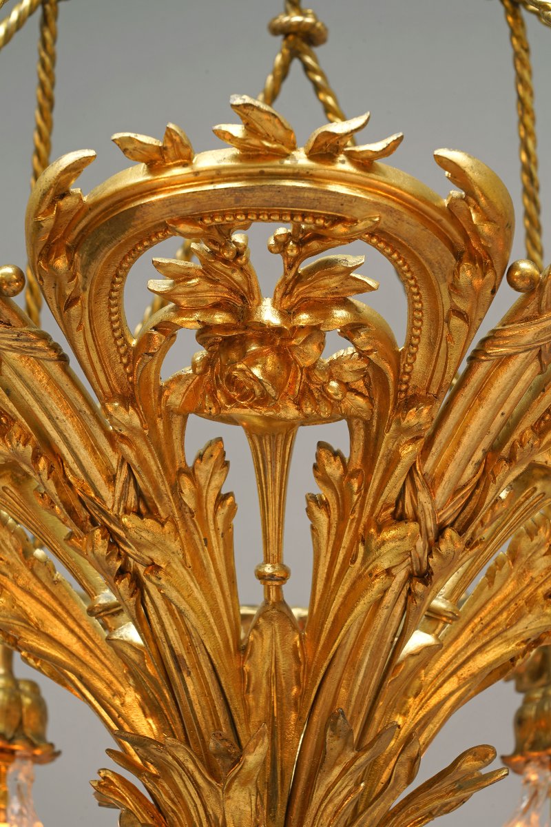 E. Soleau, "poppy" Chandelier, France, Circa 1900-photo-4