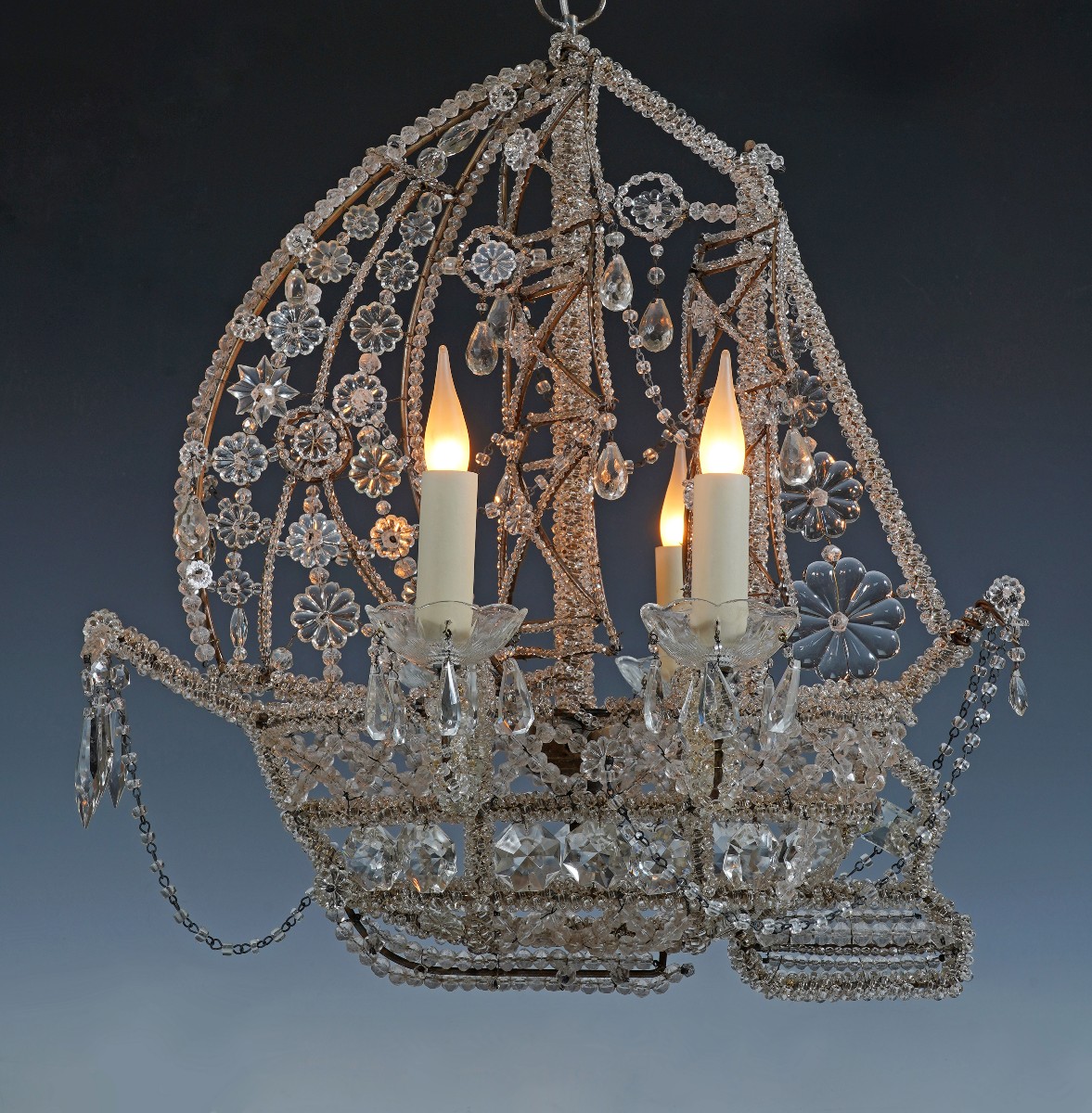 Maison Baguès, “nave” Chandelier, France, 20th Century