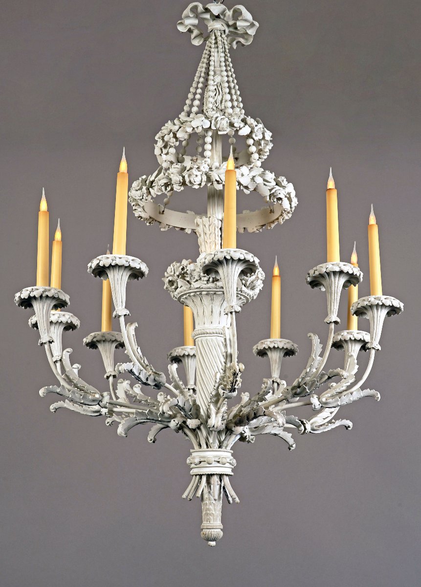 Pair Of "quiver" Chandeliers, France, 20th Century-photo-1