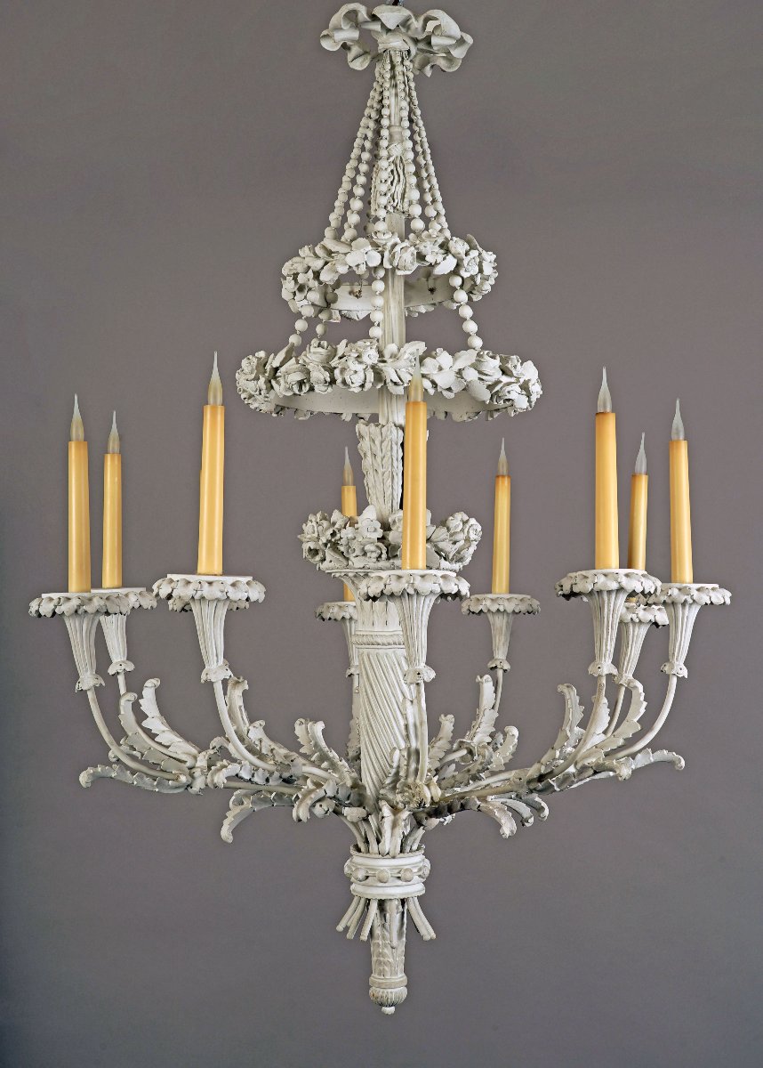 Pair Of "quiver" Chandeliers, France, 20th Century-photo-2