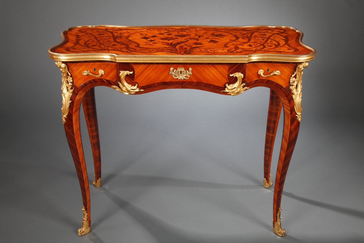 P. Sormani, Louis XV Style Table, France, Circa 1870-photo-3