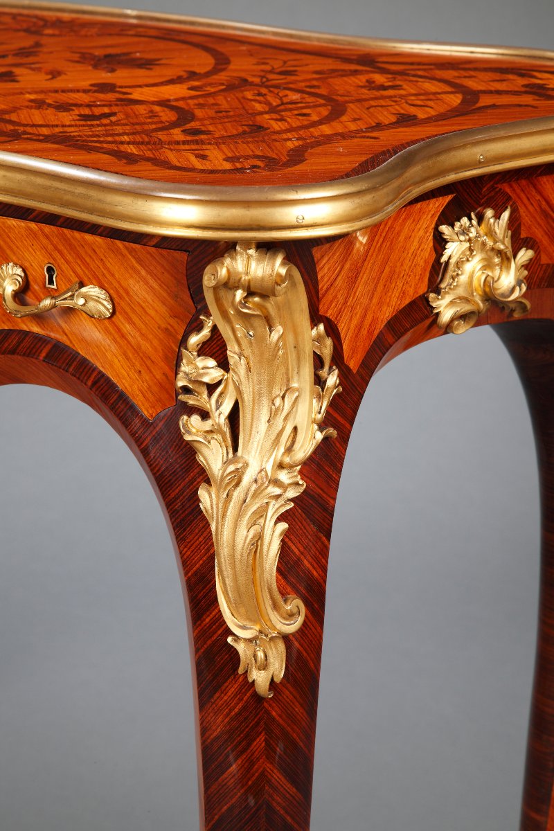 P. Sormani, Louis XV Style Table, France, Circa 1870-photo-2