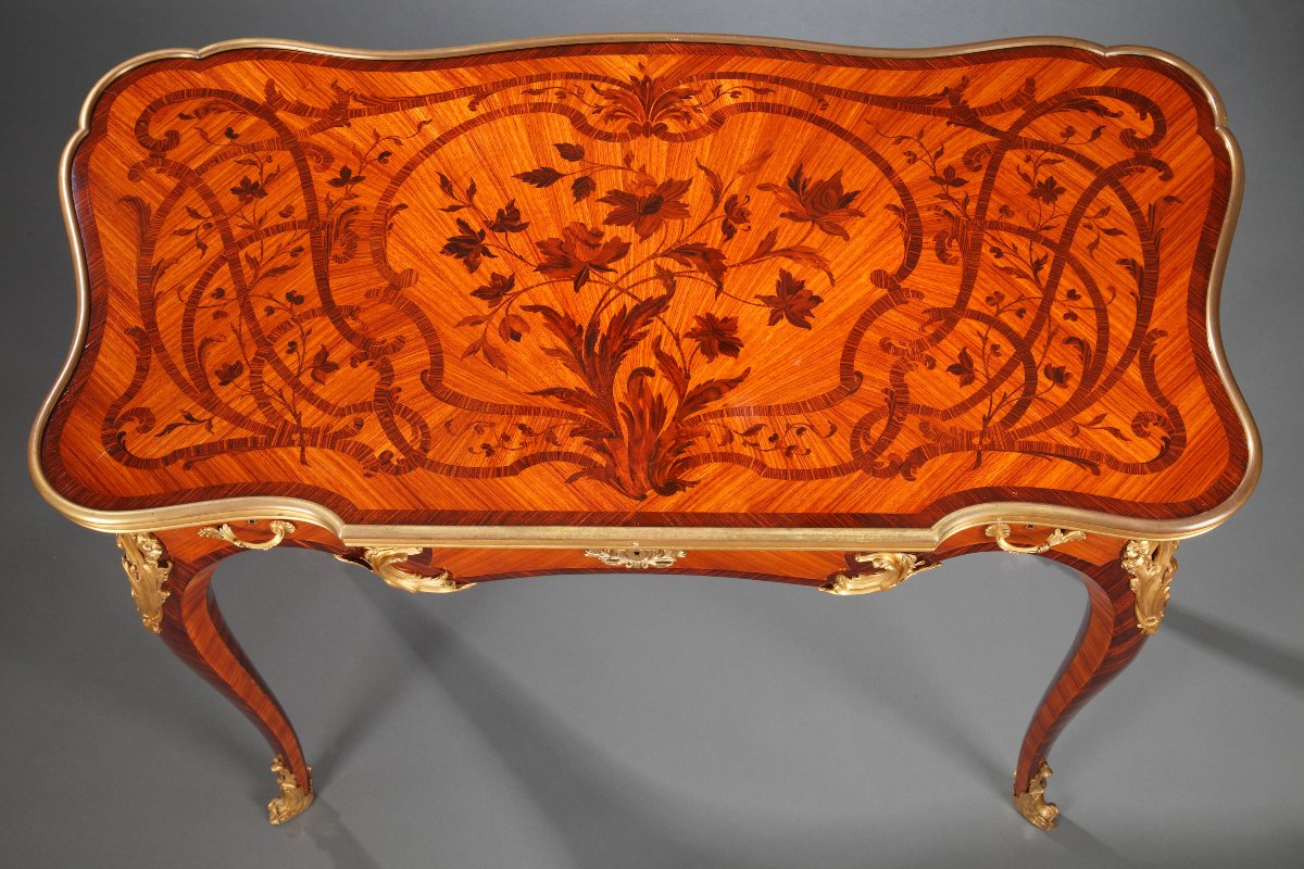 P. Sormani, Louis XV Style Table, France, Circa 1870-photo-3