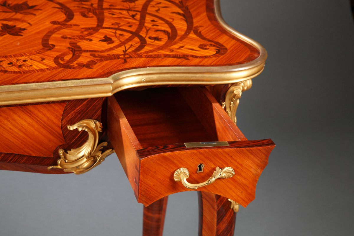 P. Sormani, Louis XV Style Table, France, Circa 1870-photo-6
