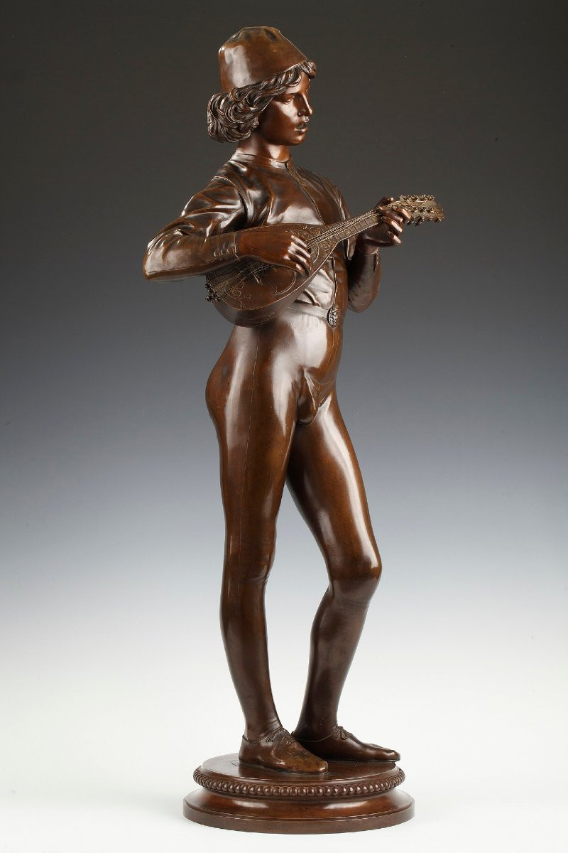 P. Dubois et F. Barbedienne, "Le Chanteur Florentin", France, circa 1880-photo-4