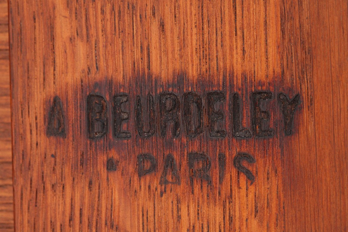 A.-e. Beurdeley, Flat Desk With Espagnolettes, France, Circa 1890-photo-5