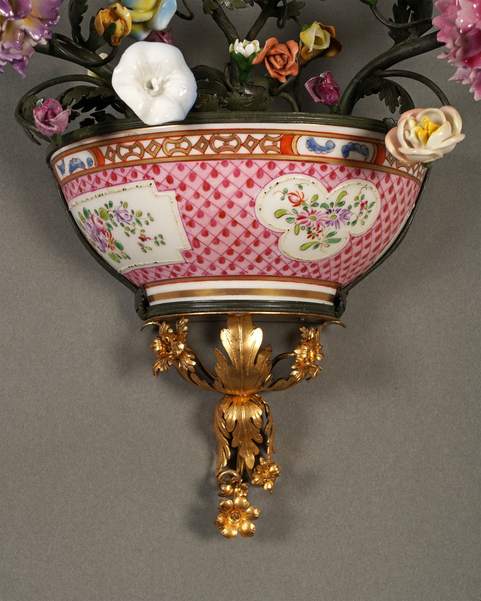 l'Escalier De Cristal, Pair Of "floral" Wall-lights, France, Circa 1890-photo-2