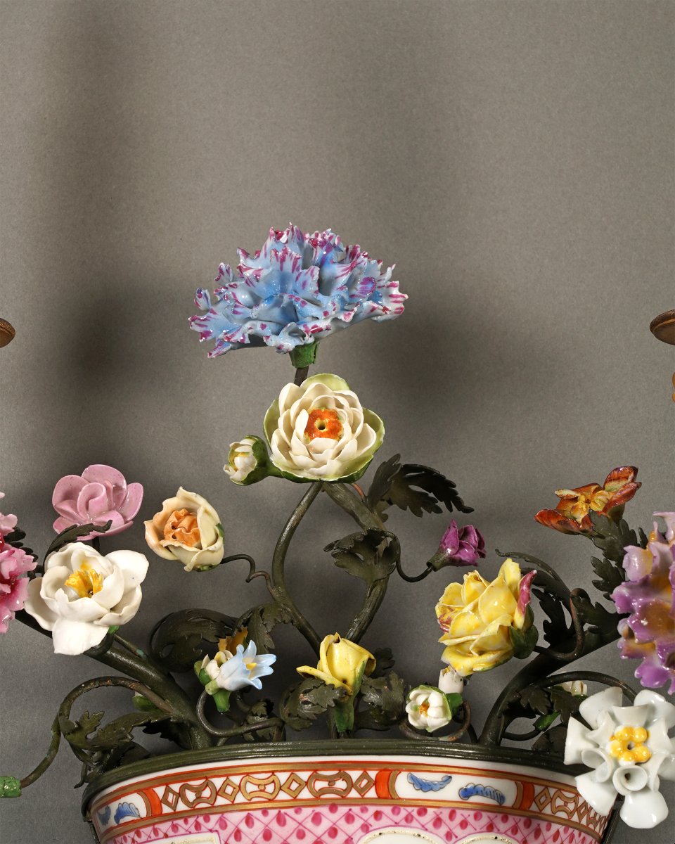l'Escalier De Cristal, Pair Of "floral" Wall-lights, France, Circa 1890-photo-6