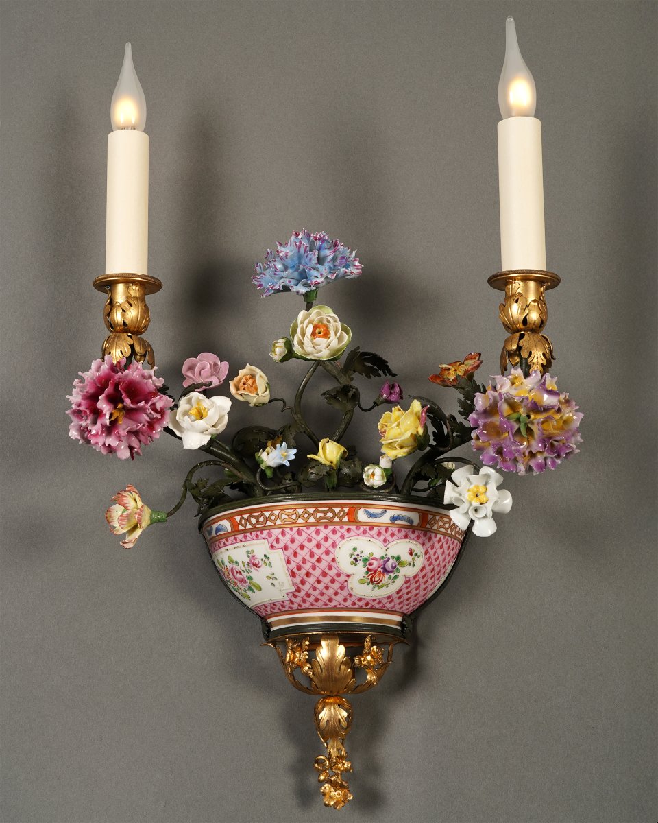 l'Escalier De Cristal, Pair Of "floral" Wall-lights, France, Circa 1890-photo-7