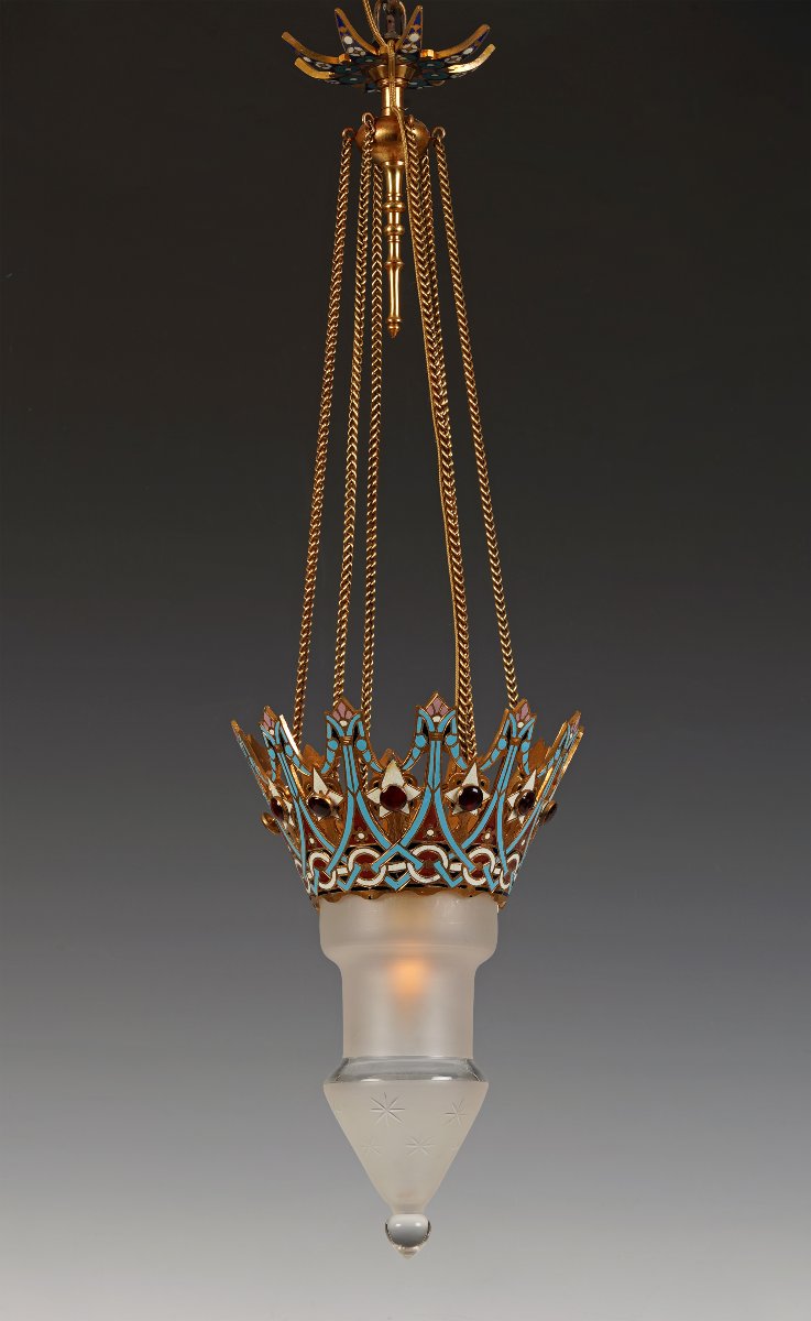 F. Barbedienne, Lustre Orientaliste, France, circa 1880-photo-2