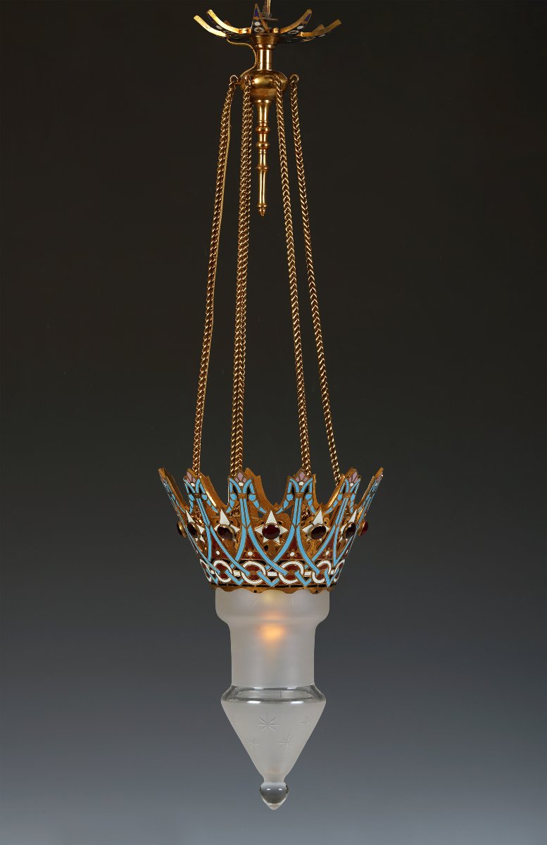 F. Barbedienne, Lustre Orientaliste, France, circa 1880-photo-4