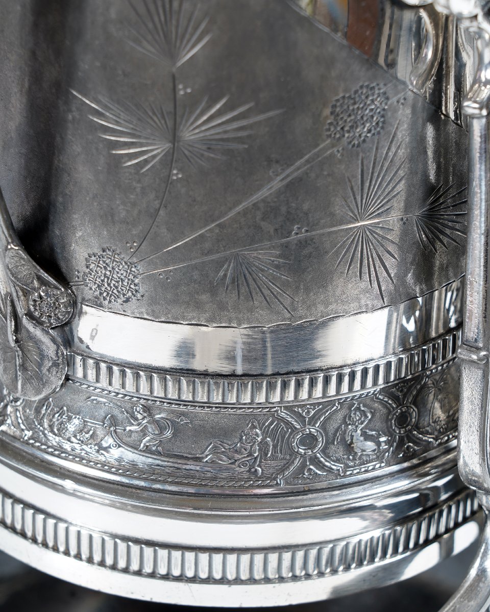 Reed & Barton, Paire de Pichets à eau glacée, Etats-Unis, circa 1880-photo-3