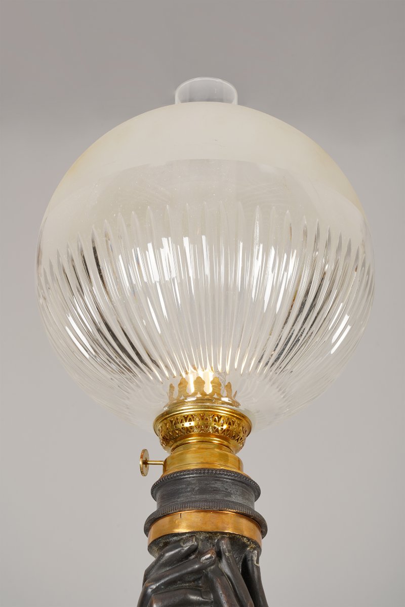 M. Moreau And Val d'Osne, Pair Of "nubian" Torcheres, France, Late 19th Century-photo-3