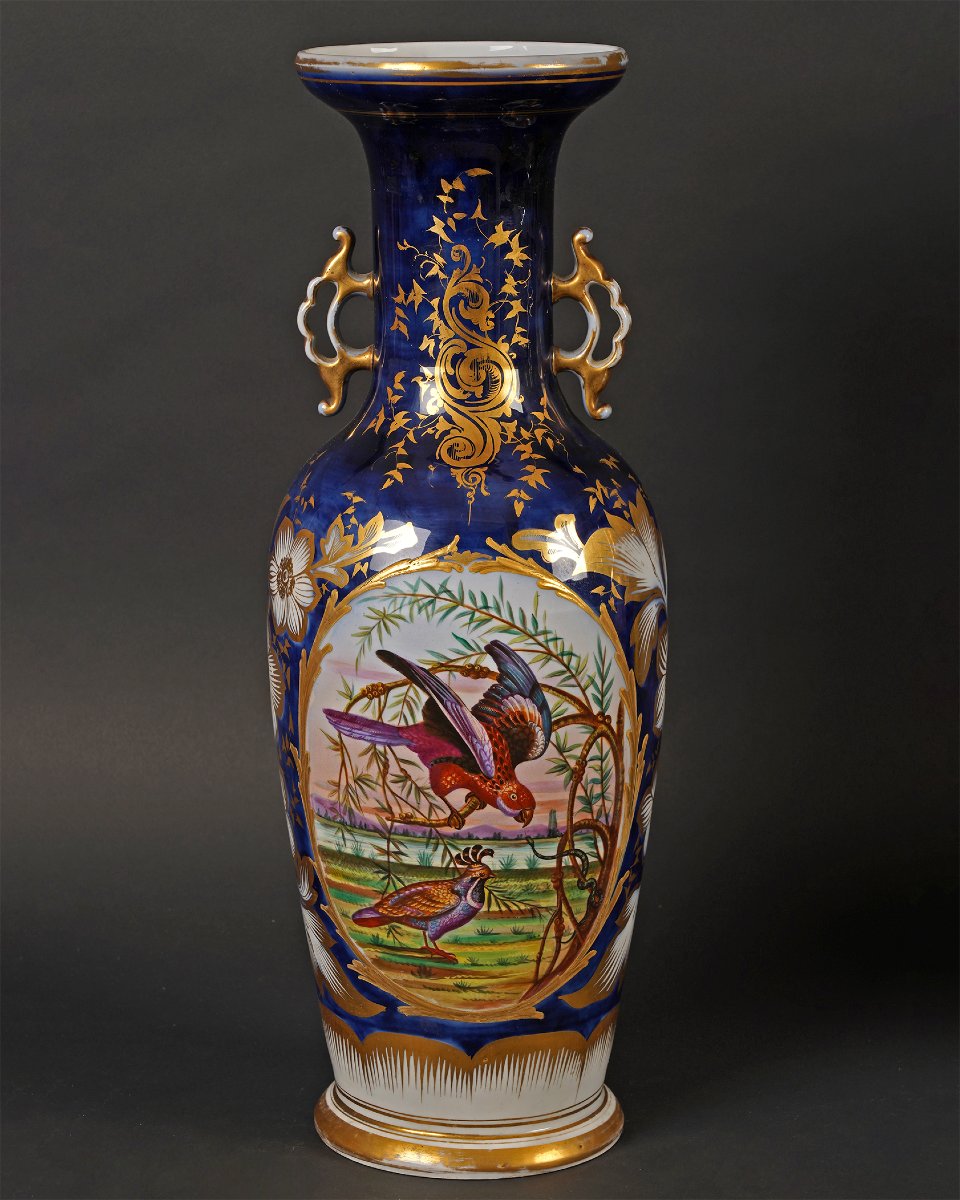 Manufacture de Valentine, Elégante paire de Vases, France, circa 1860-photo-7