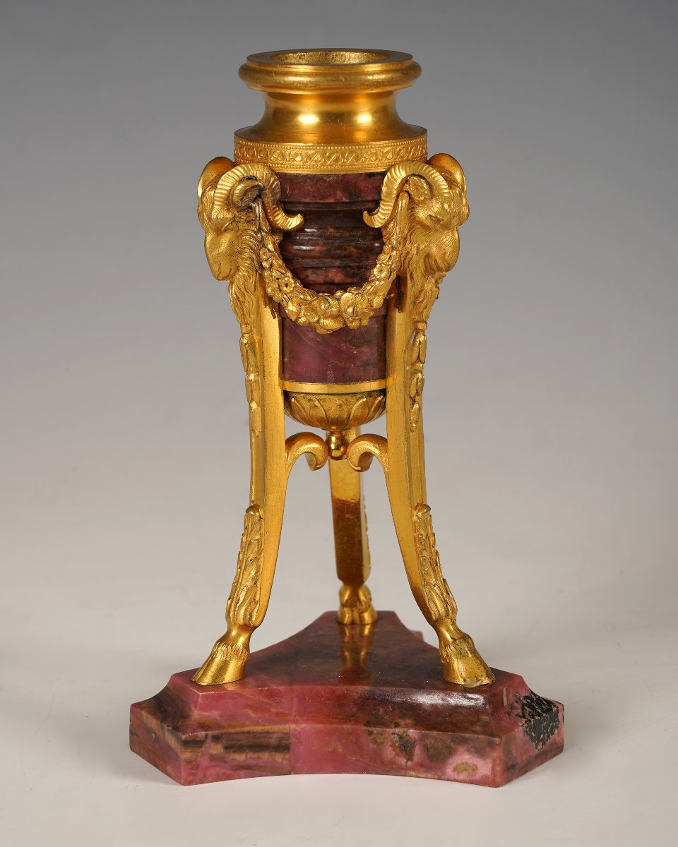 Paire de Bougeoirs "aux Béliers", France, circa 1870-photo-1