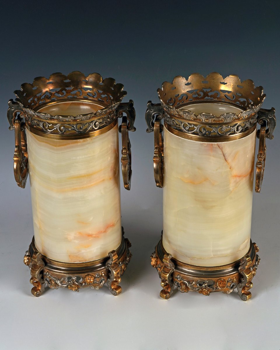 E. Cornu, Paire de Vases rouleaux, France, circa 1870-photo-4
