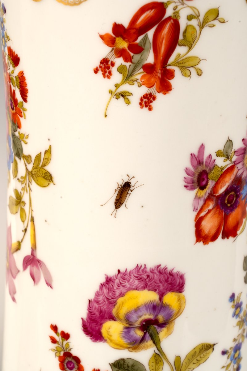 Manufacture de Meissen, Paire de Vases cornets, Allemagne, Circa 1880-photo-2