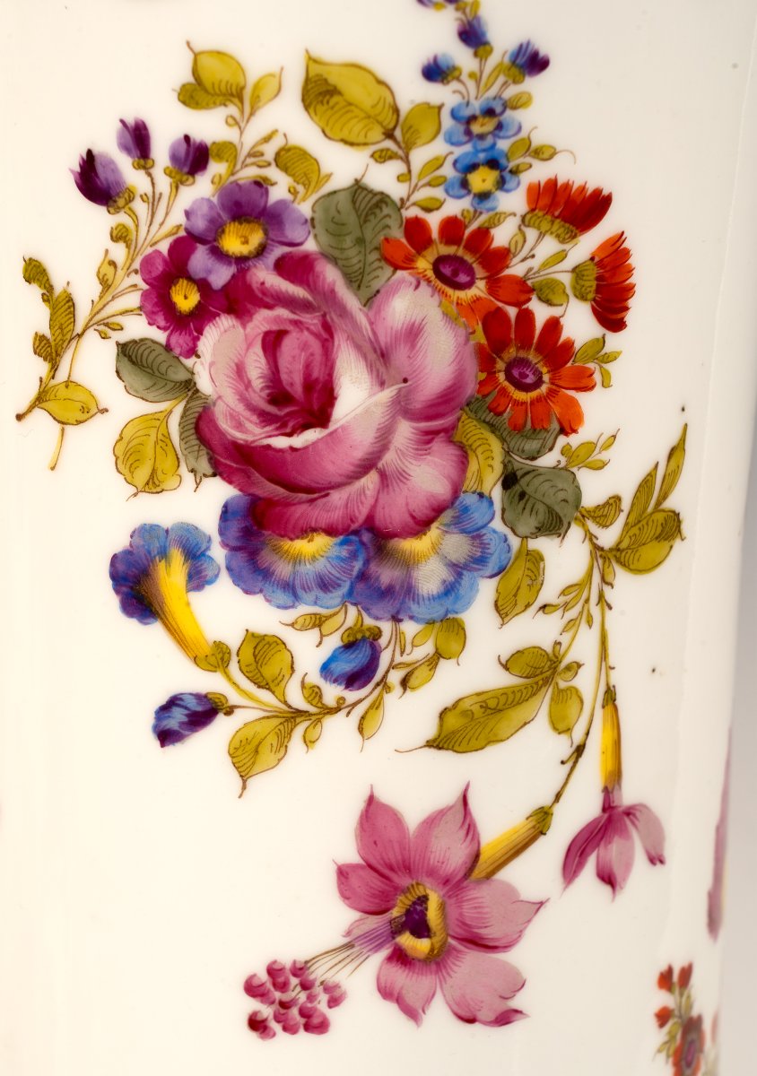 Manufacture de Meissen, Paire de Vases cornets, Allemagne, Circa 1880-photo-4