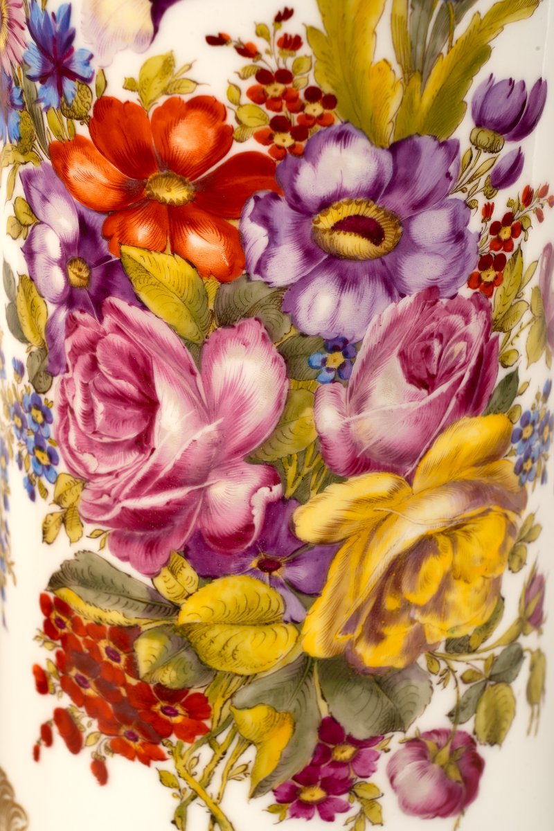 Manufacture de Meissen, Paire de Vases cornets, Allemagne, Circa 1880-photo-5