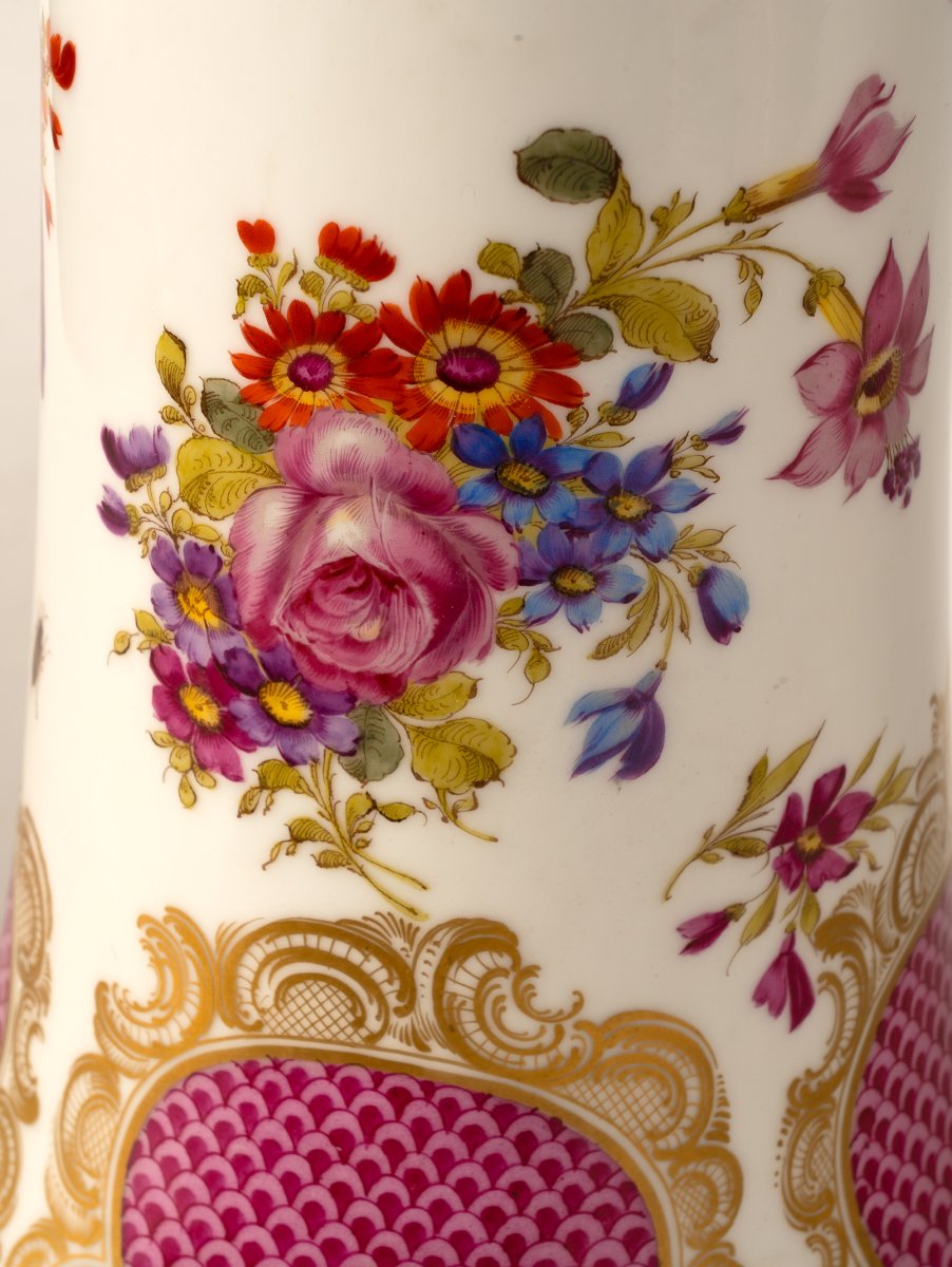 Manufacture de Meissen, Paire de Vases cornets, Allemagne, Circa 1880-photo-6