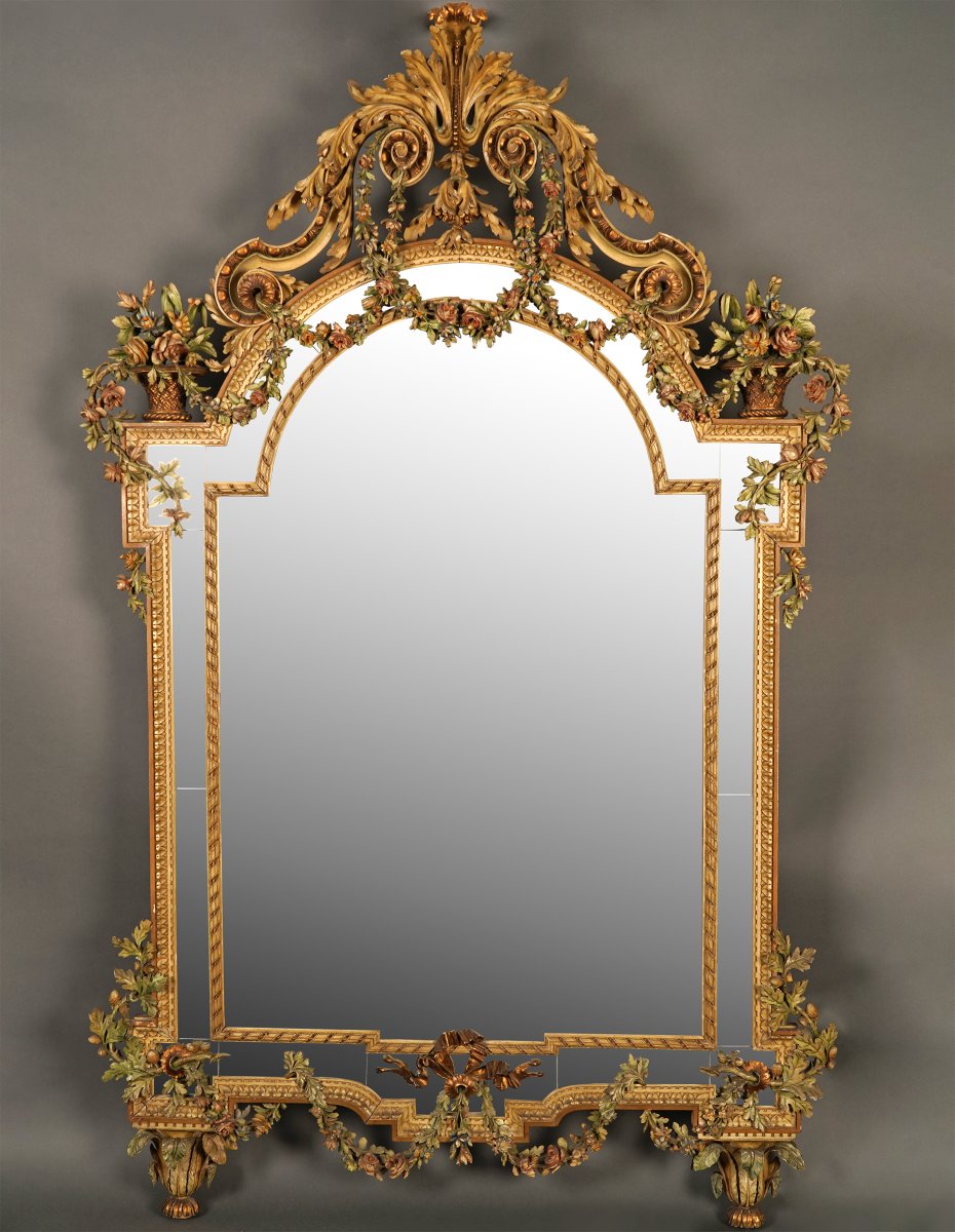 Miroir à parcloses, Italie, Circa 1890-photo-4