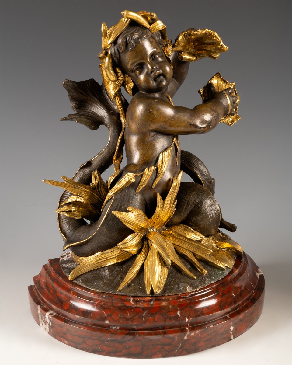 V. Paillard, Paire de Tritons, France, circa 1870-photo-3