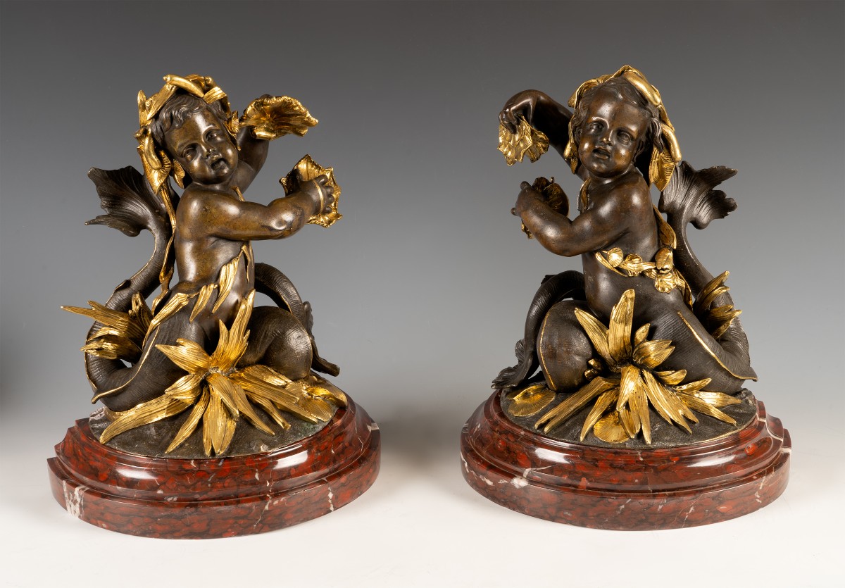 V. Paillard, Paire de Tritons, France, circa 1870