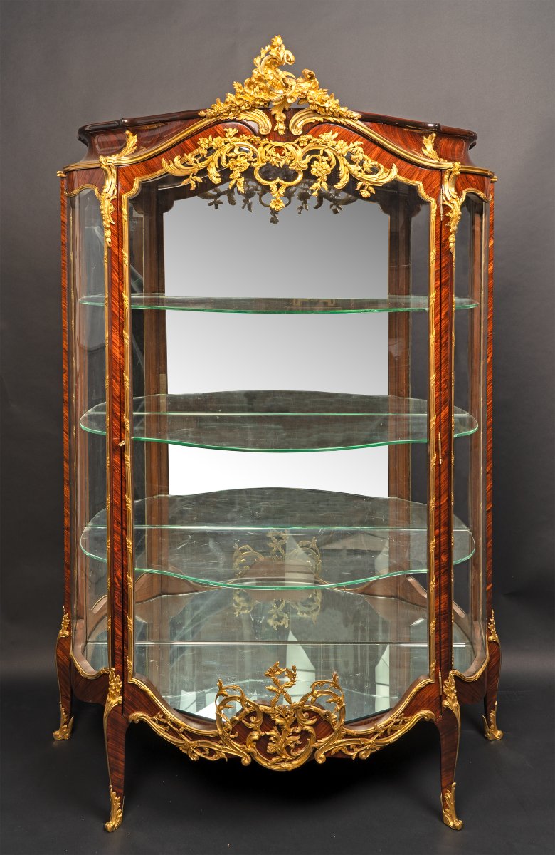 F. Schmit, Vitrine d'inspiration Louis XV, France, circa 1870-photo-3