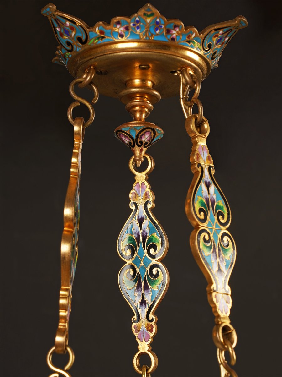 F. Barbedienne, Lustre Orientalisant et ses Appliques, France, circa 1880-photo-2