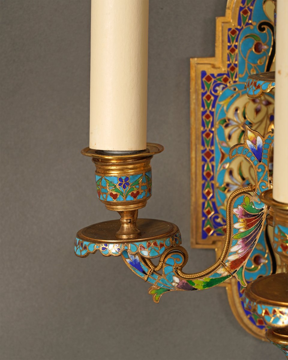 F. Barbedienne, Lustre Orientalisant et ses Appliques, France, circa 1880-photo-1