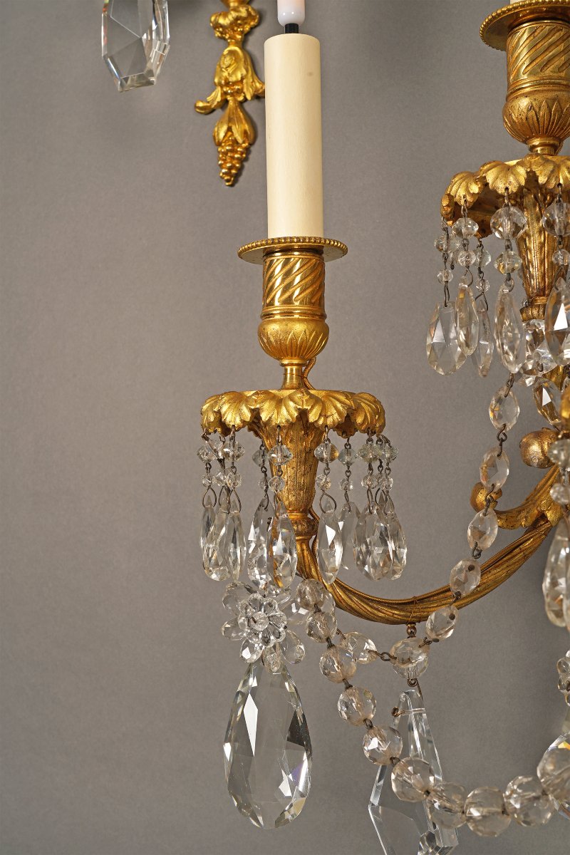 Baccarat, Set Of Four "quiver" Wall-lights, France, Circa 1860-photo-1