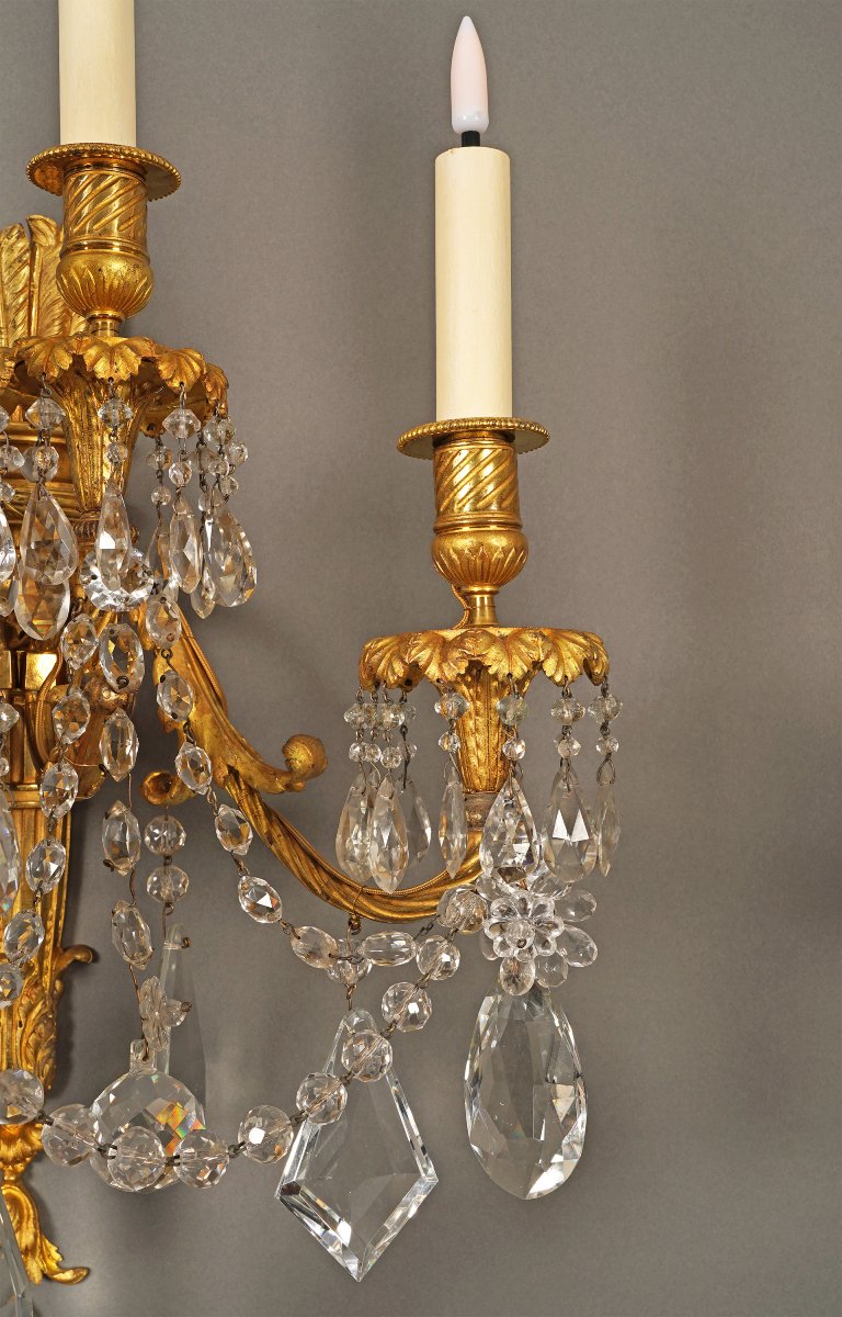 Baccarat, Set Of Four "quiver" Wall-lights, France, Circa 1860-photo-2