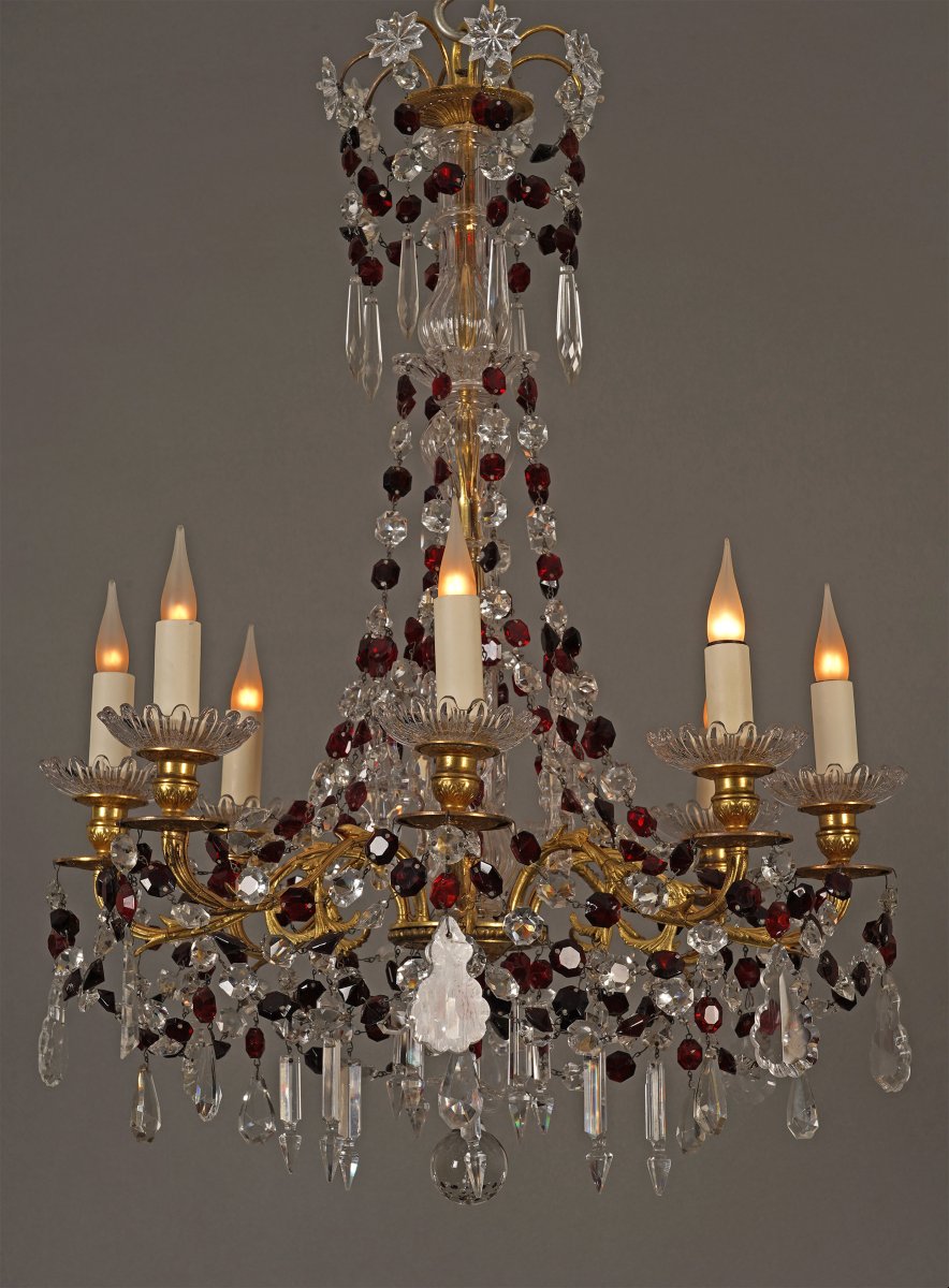 Baccarat, Crystal Chandelier, France Circa 1890-photo-3